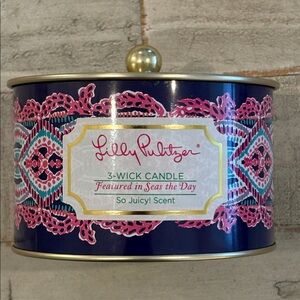 Lilly Pulitzer Seas The Day 3-Wick Candle in So Juicy